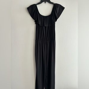 Black Women’s Off- Shoulder Jumpsuit
